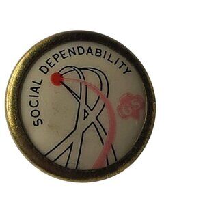 Vintage Girl Scouts Pin Cadette Challenge of Social Dependability 9-135